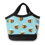 ZYWL Lunch Bags Cartoon Bee Pattern Insulated Lunch Box Cooler Bag Organizer Lunch Holder Container Tote for Women&Men Travel Office Beach Picnic