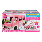 Barbie - Coffret Camping-Car Transformable - Véhicule Poupée Mannequin - 3 ans et +