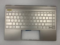 HP ENVY 13 13-AD Laptop 928502-031 UK English Keyboard Palmrest Top Cover GOLD