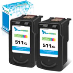 Inkwood 511 Remanufactured for Canon CL-511XL 511XL ink Cartridge Multipack for Canon Pixma MP280 MP270 MX350 MP250 MP495 MP490 MP480 MP230 MX320 MP240 IP2700 MP260 Printer (2 Colour, Value Pack)