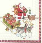 Villeroy & Boch Santa on Roof  Christmas paper 33cm square 3 ply napkins 20 pack