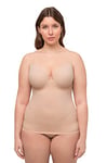 Ulla Popken Femme Grandes Tailles Top avec Soutien-Gorge. Armatures et Bonnets Spacer. Bretelles Ajustables. Champagne 95C 816833660-95C