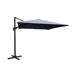 Venture Home Hängparasoll Leeds Fyrkantigt 300x300 cm - Umbrella 3*3m 360 grader Black/Grey fabric 1022-111L