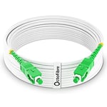 Octofibre - Câble Fibre Optique Orange SFR Bouygues - 15m - Renforcée Avec Blindage Kevlar - Rallonge/Jarretiere - SC APC vers SC APC, Pour Modem- Garantie 10 Ans