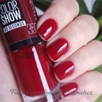 1 Maybelline Colour Show 60 Seconds Nail Varnish - 352 Downtown Red -NEW