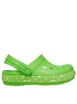 Crocs Crocband Geometric Glowband Clog T Sandal, Green, Size 4 Younger