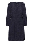 D2. Leopard Boat Neck Dress Kort Klänning Navy GANT