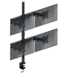 Duronic Quad Monitor Arm Stand DMT254, Vertical PC Desk Mount, Extra Tall 100cm