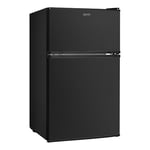 Freestanding Under Counter Fridge Freezer, Black, Igenix IG347FFB