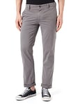 BOSS Mens Schino-Slim D Slim-fit Trousers in Stretch-Cotton Satin Grey