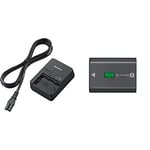 Sony BC-QZ1 Battery Charger for NP-FZ100 - Black & NPFZ100.CE Z Series Rechargeable Battery Pack - Black