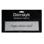 Skylt Ingen Reklam självhäftande Silver