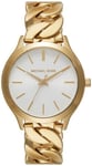 Michael Kors MK7472 Slim Runway Hvid/Gul guldtonet stål Ø38 mm