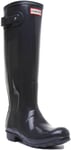 Hunter Tallgloss Womens Knee High Wellington Boots In Glossy Slate Uk Size 3 - 7