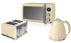 Swan SM22030CN Microwave Digital Retro 20L 800W - Cream