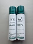 RoC Keops Deodorant Spray (2 x 150ml) 24Hr Anti Perspirant