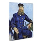 The Postman Joseph Roulin By Vincent Van Gogh Classic Painting Canvas Wall Art Print Ready to Hang, Framed Picture for Living Room Bedroom Home Office Décor, 24x16 Inch (60x40 cm)