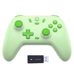 2.4g Trådlös Kontroller för Windows PC, iPhone, Android, Switch & Steam, Bluetooth-Kontroller Hall-Effekt-Trigger, Turbo, Vibration (Grön) Green
