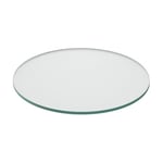 Relaxdays Plaque en Verre de sécurité trempé, pour Table et cheminée, Ronde, Ø 30 cm, 8 mm d'épaisseur, Transparente