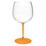 Gin & Tonic plast glass oransje stilk/fot 58 cl - Tritan