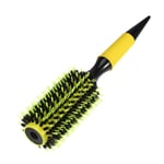 Round Hair Brush Hair Brushes Nylon Bristle Round Brush Yellow 10.04"x2.36"