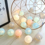 Cotton Ball Light Garland, Juldekoration inomhus,, ZQKLA