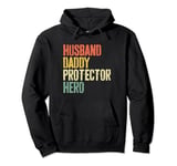 Husband Daddy Protector Hero T-Shirt Dad Fathers Day Shirt Pullover Hoodie