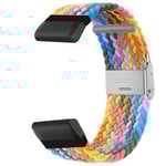 Flätat klockarmband Garmin Fenix 6X Pro - Light Rainbow