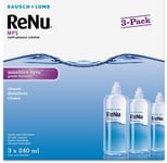 Renu Multi Purpose Contact Lens Solution 3x240ml Cleans Disinfects Rinses