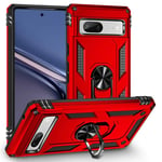 Google Pixel 7a Military Armour Ring Case Red