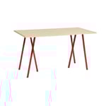 HAY Loop Stand incl. support matbord 87,5x180 cm Maroon red-clear lacq. oak