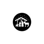 Prolights Gobo xmas Nativity Silh F size, Black and white