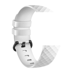 Devia silikone armbånd til Fitbit Charge 3 / Charge 4 - Hvid mesh lille