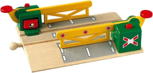 BRIO Magnetic Action Train Crossing for Kids Age 3 Years Up - Compatible with al