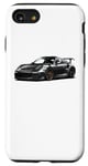 Coque pour iPhone SE (2020) / 7 / 8 JDM Japan Vue latérale noire GT3 RS Graphic Voiture japonaise Drift