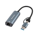 MicroConnect MC-USBACNET1G USB-C / A to RJ45 network
