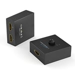 KabelDirekt – Commutateur HDMI bidirectionnel/répartiteur (Full HD 1080p, 4K Ultra HD, 2160p, 3D, CEC, HEC, Deep Color)