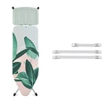 Brabantia - Ironing Board C - Extra Large Steam Iron Rest - 124x45 cm & Ironing Cover Fasteners (1x3 pack) Heat-resistant, Non-Slip Universal Clips to Keep Ironing Board Sleeve Taut