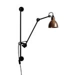 210 Vegglampe Svart/Kobber - Lampe Gras