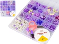 Leantoys Pärlor För Smyckestillverkning Lila Clips
