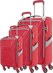 New Set of 3 Soft Luggage Trolley Bags American Tourister Air Shield TSA Lock
