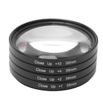 Lens Filter Kit Optical Glass Macro Close Up +1 +2 +4 +10 Lens Filter Kit 58mm for Canon/Nikon/Sony Cameras