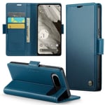 CaseMe Slim Plånboksfodral RFID-skydd Google Pixel 8 Blå