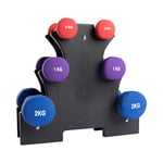 Neoprene Dumbbell Set + Holder, VirtuFit