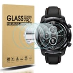 Diruite 4-Pack for TicWatch Pro 3 Screen Protector,HD Glass Tempered Glass for TicWatch Pro 3 Smart Watch[Anti-Scratch] [Anti-Oil] [Bubble-Free]
