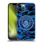 Head Case Designs Officially Licensed Manchester City Man City FC Dark Blue Moon Mono Badge Camou Soft Gel Case Compatible With Apple iPhone 12 / iPhone 12 Pro