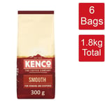 Kenco Smooth Roast Instant Vending Coffee Refill Bag 6 x 300g (Total 1.8kg)