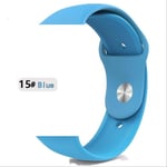 SQWK Strap For Apple Watch Band Silicone Pulseira Bracelet Watchband Apple Watch Iwatch Series 5 4 3 2 42mm or 44mm SM blue 15