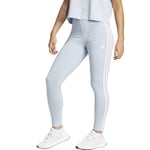 adidas Women Essentials 3-Stripes High-Waisted Single Jersey Leggings, XXS
