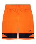 Nike Stretch Waist Orange/Black Graphic Logo Mens Shorts 783313 815 - Size Large